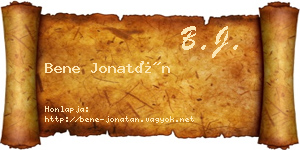 Bene Jonatán névjegykártya